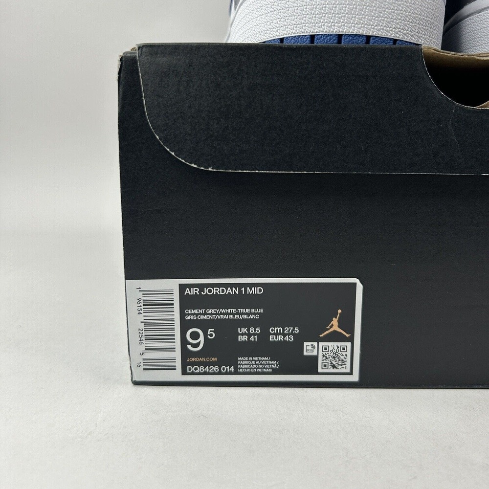 Nike Shoes Air Jordan 1 Mid Retro “Cement Grey/True Blue” 2024 - Picture 5 of 5